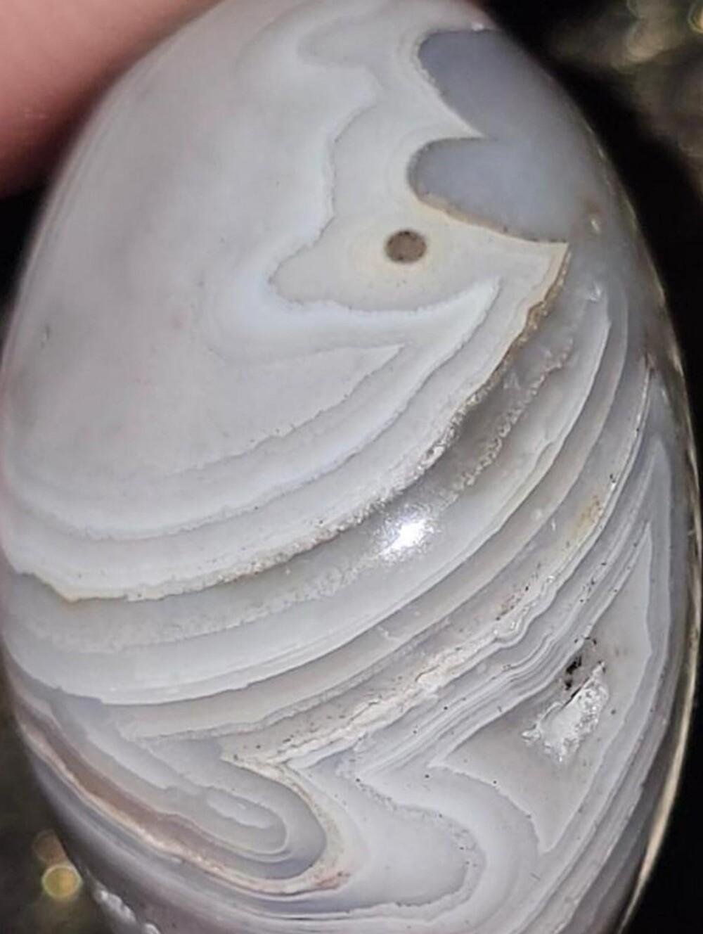 ✨️High Grade Laguna Lace Agate Mini-Shiva/Cabochon✨️AMAZING Banding Silver Pink